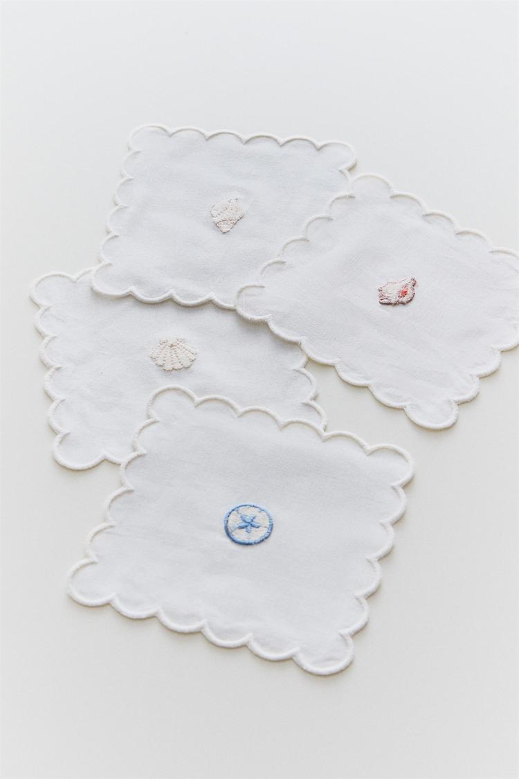 PACK BASES PARA VASOS RAMI CONCHAS (PACK DE 4)