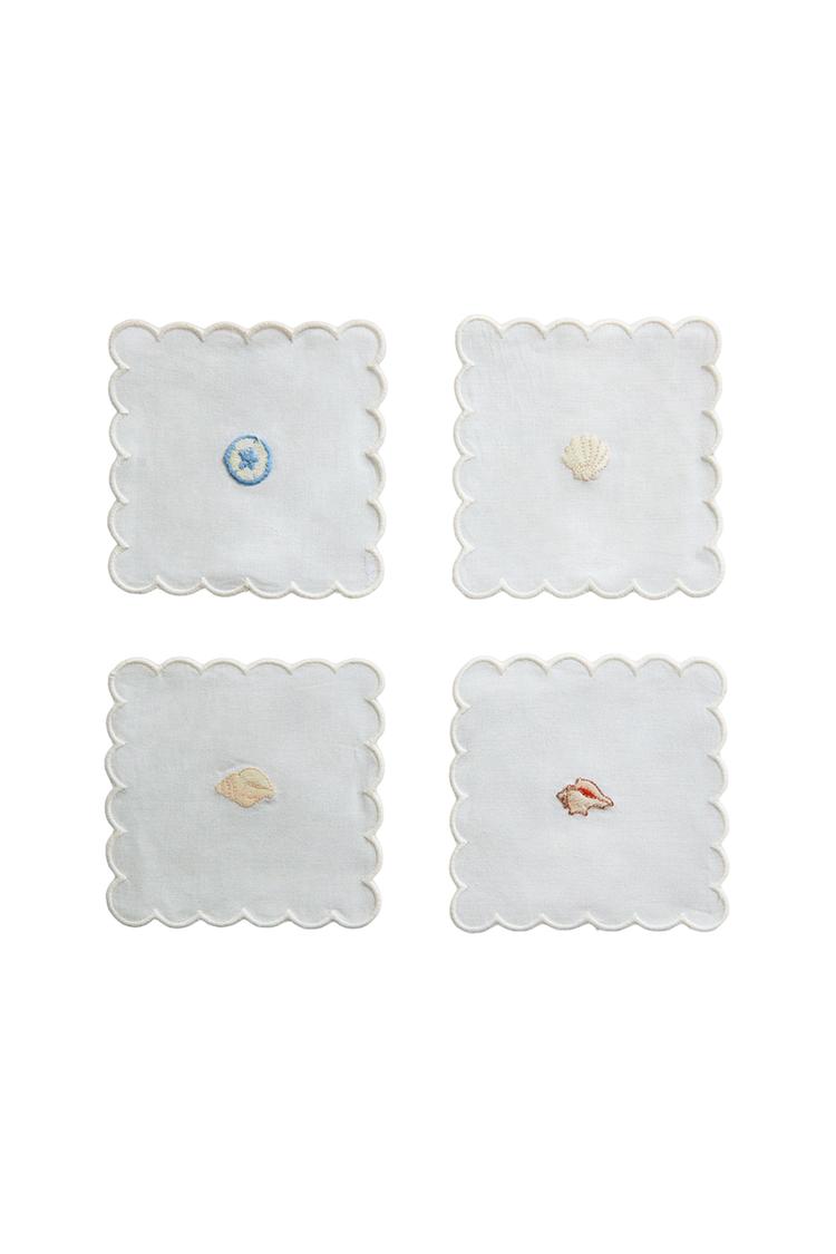 PACK BASES PARA VASOS RAMI CONCHAS (PACK DE 4)