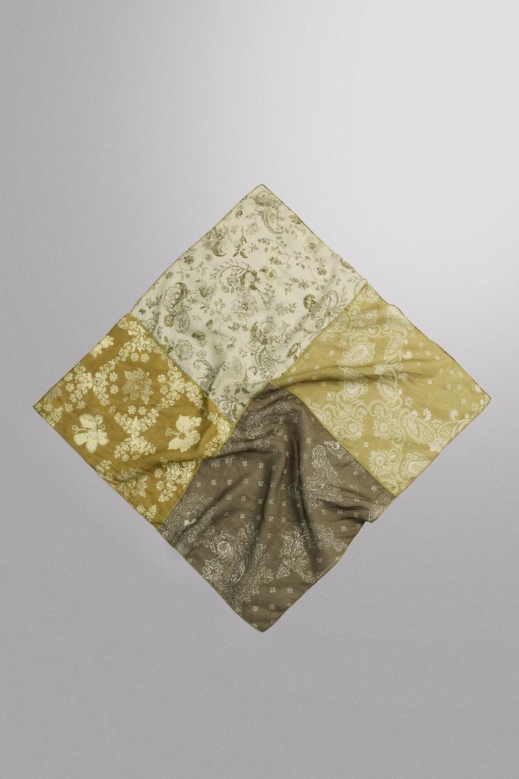 BANDANA PATCHWORK DE RAMI Y ALGODÓN