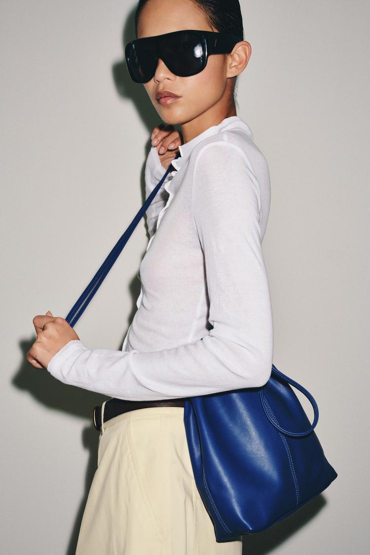 BOLSO A BANDOLERA FRANZIDA EN PIEL