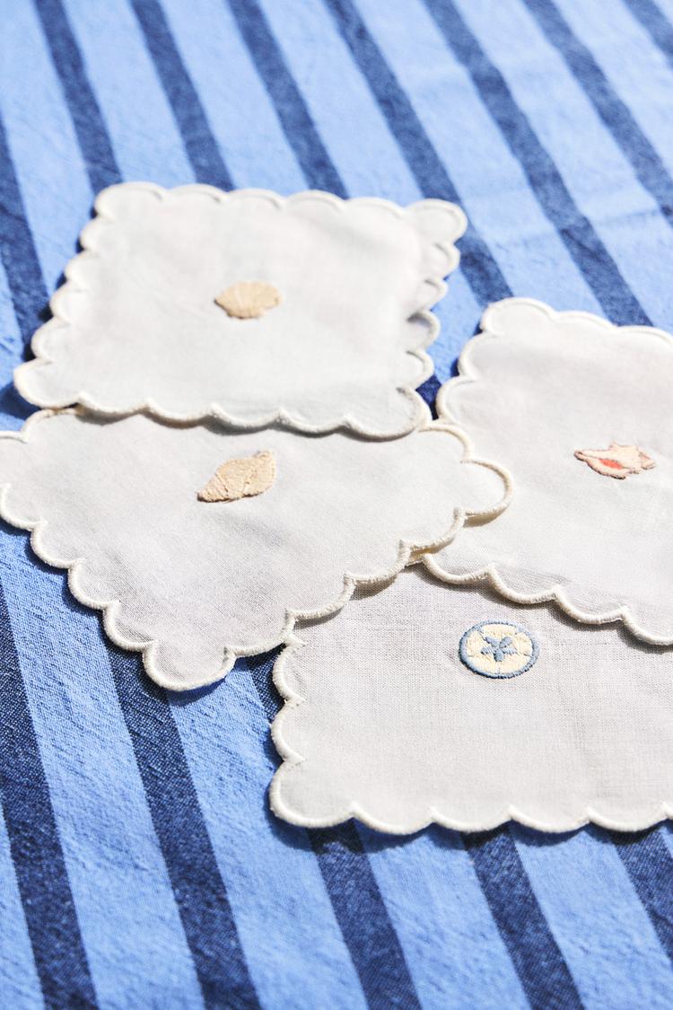 PACK BASES PARA VASOS RAMI CONCHAS (PACK DE 4)